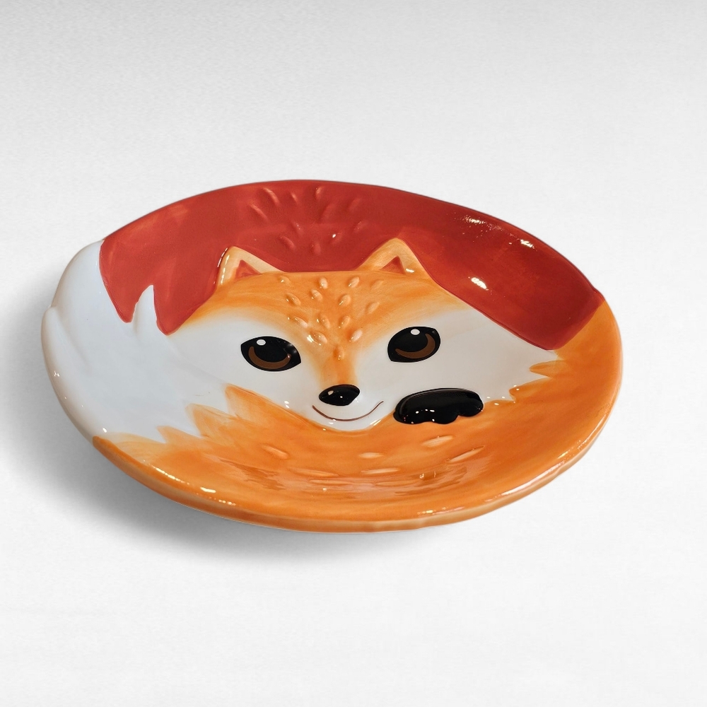 Earthenware Fox Salad Plate 8"